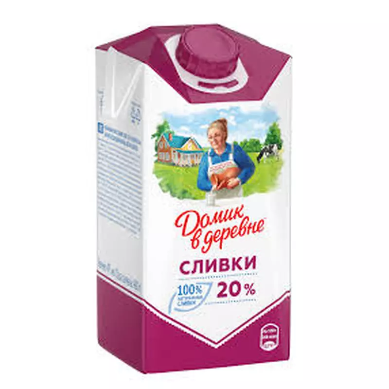 Сливки "Домик в деревне" 20% 0,47л Сливки "Домик в деревне" 20% 0,47л
