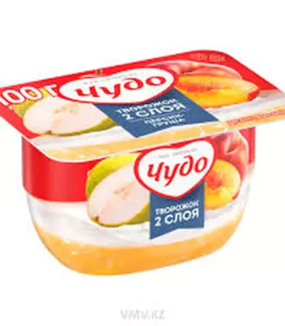 Творожок "Чудо" Персик-Груша 4,2% 100гр