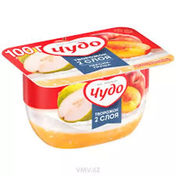 Творожок "Чудо" Персик-Груша 4,2% 100гр