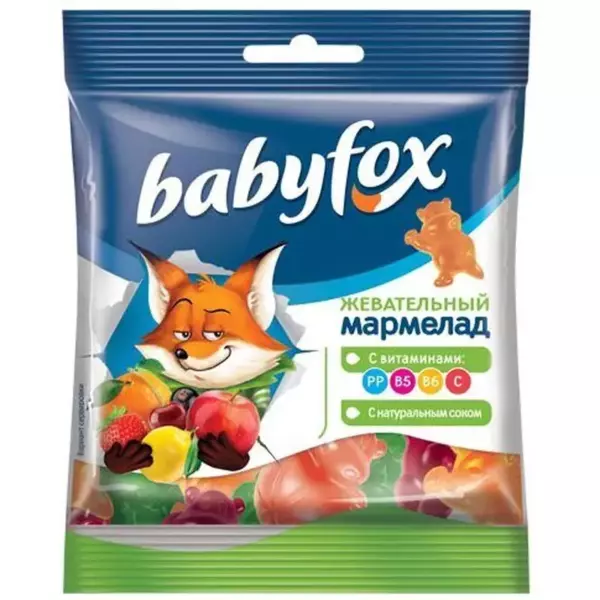Мармелад жев.Babyfox бегемоты 30гр