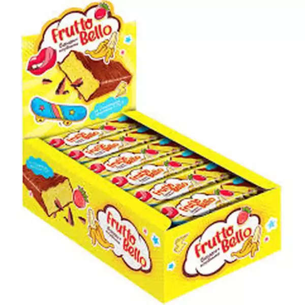 Батончик FruttoBello клубника-банан в тем.суфле 35гр