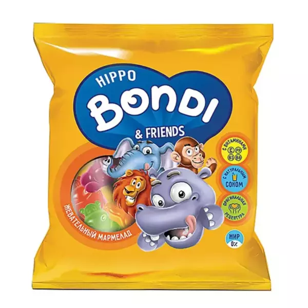 Мармелад жев.HIPPO BONDI & FRIENDS с витамин.70гр