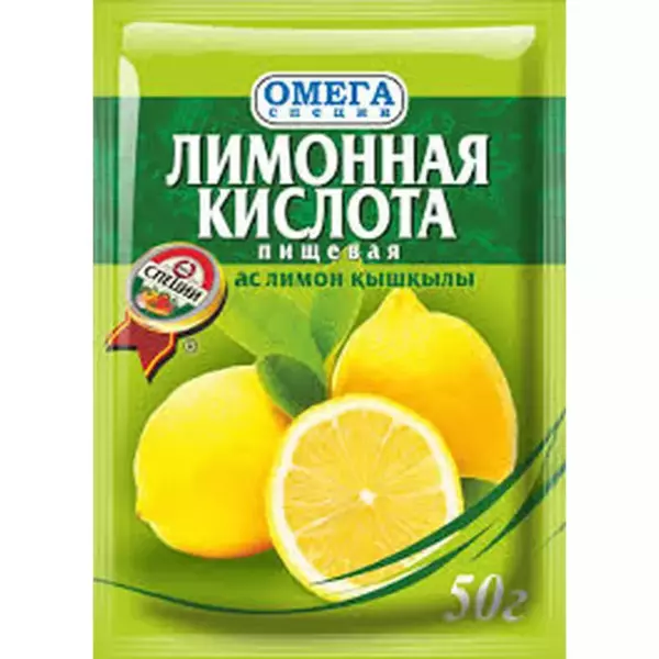 Лимонная кислота "Омега" 50 гр (180)