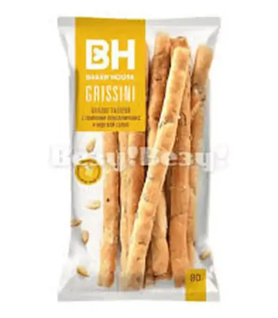 Хлебные палочки Grissini с семенами тыквы "Baker House" 80гр
