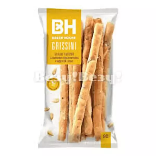 Хлебные палочки Grissini с семенами тыквы "Baker House" 80гр