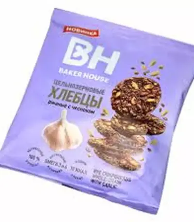 Хлебцы"Baker House"ржаные с чесноком 50гр