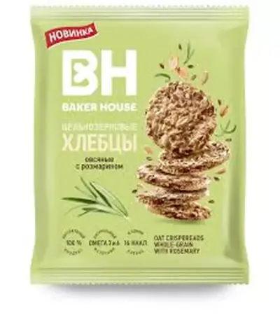 Хлебцы"Baker House"овсяные с розмарином 50гр