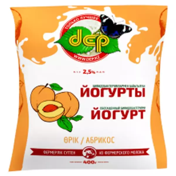 Йогурт ДЕПовский, обогащ. Бифидоб., с фруктовым джемом «Банан+Злаки» 2,5% 500 гр
