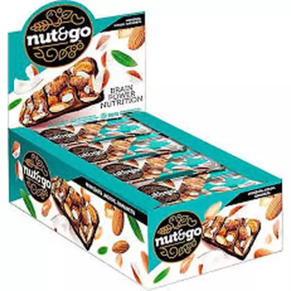Батончик NUT&GO миндальный с кокосом и карамель 36гр