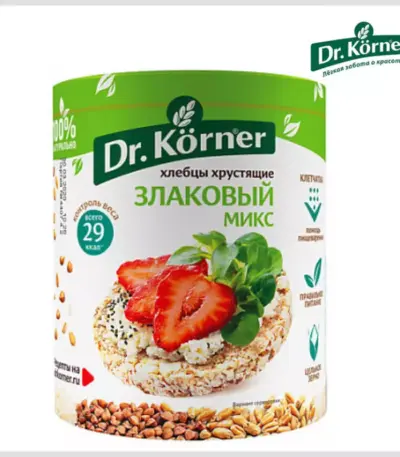 Хлебцы «DR.KORNER» Микс 90г /20шт/