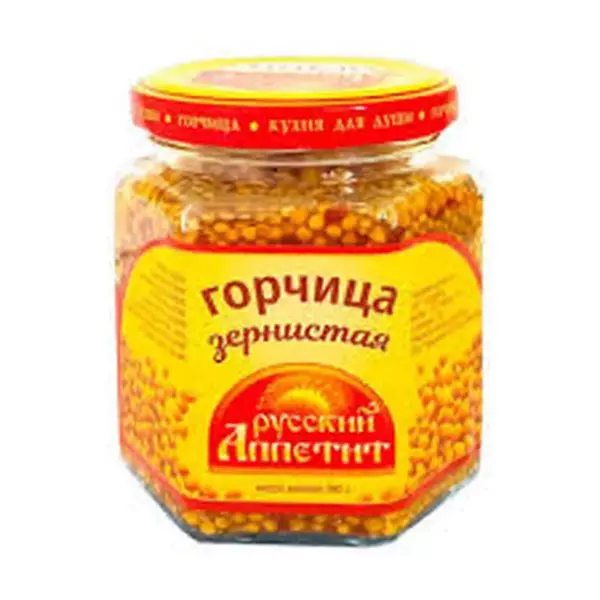 Горчица зернистая острая 190гр ст/б