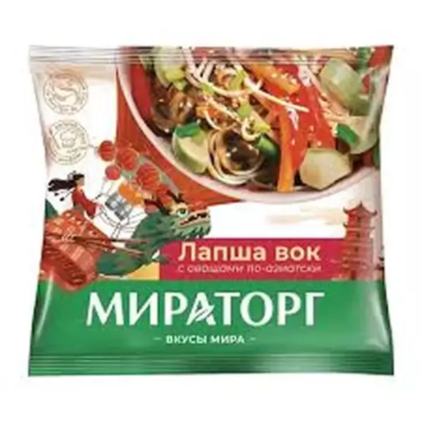 Лапша вок по-азиатски 400гр Мираторг