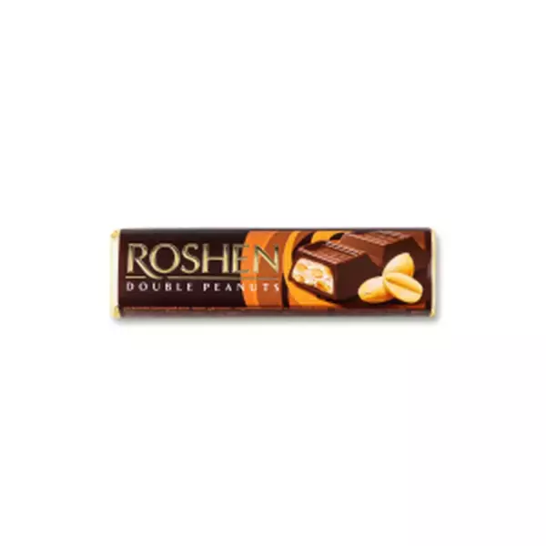 Батон ROSHEN «Double peanuts»мол-шок с арахисом и арахис.кремом 39гр