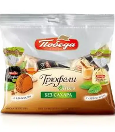 Конфеты Трюфели шокол. без сахара посыпанные какао 150гр
