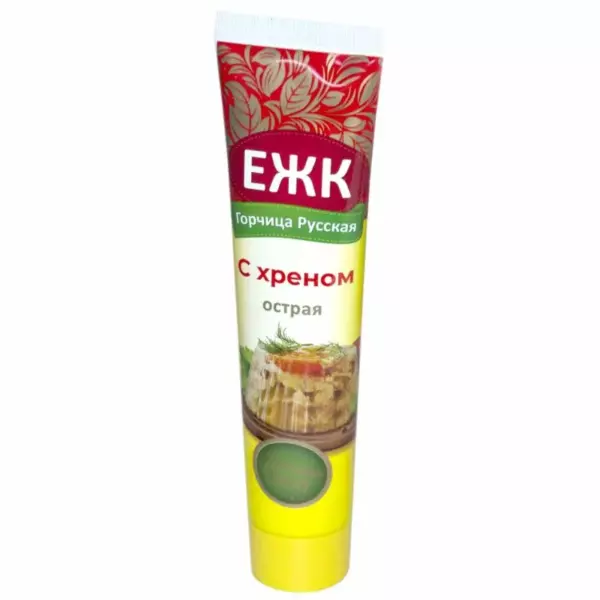 Горчица ЕЖК с хреном 130гр (туба)