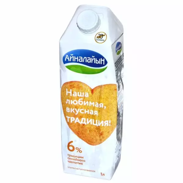 Молоко Айналайын 6% 1л