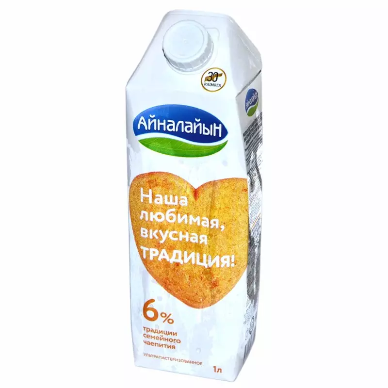 Молоко Айналайын 6% 1л Молоко Айналайын 6% 1л