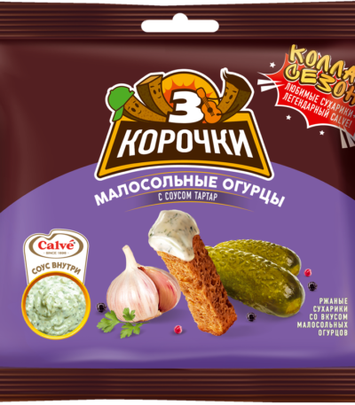 Сух.3короч.ржан.60г+25мл/30 Мал.огурцы+соус тартар