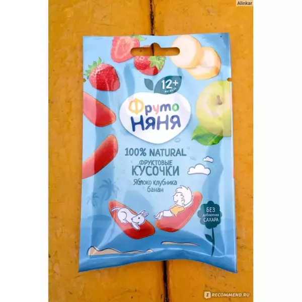 ФРУКТОВЫЕ КУСОЧКИ ФРУТО НЯНЯ ИЗ ЯБЛОК, КЛУБНИКИ И БАНАНОВ 15ГР П/ПАК