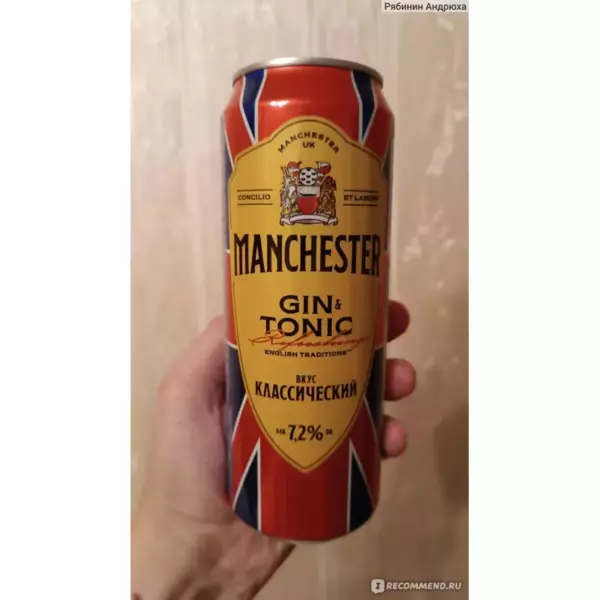 Коктейль Manchester Gin tonik Classic 7,2%  0,45