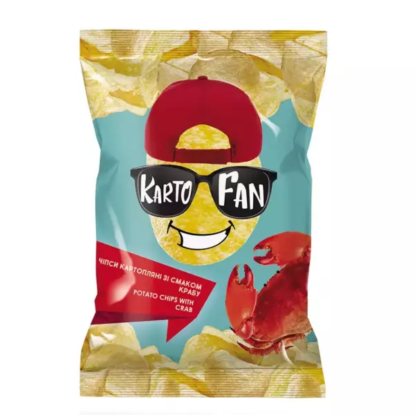 Чипсы FAN картофельные 120г/10 Краб КА