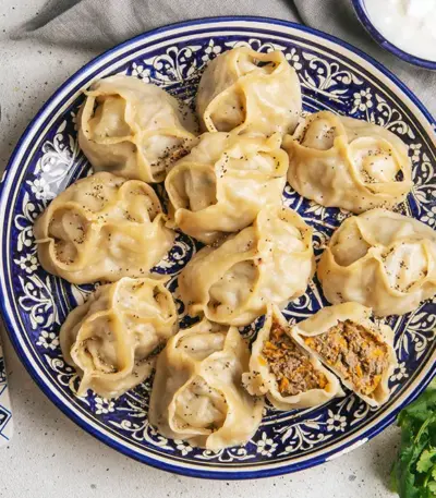 Манты с тыквой и говядиной (1кг)