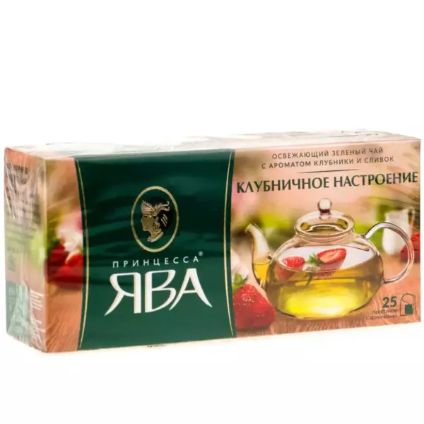 Чай Ява Клубничное настроение зеленый (25пакет)