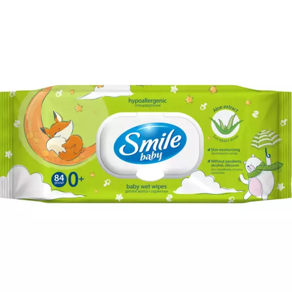 Салф.Влаж.Смайл Baby 72шт с клапаном Newborn NEW