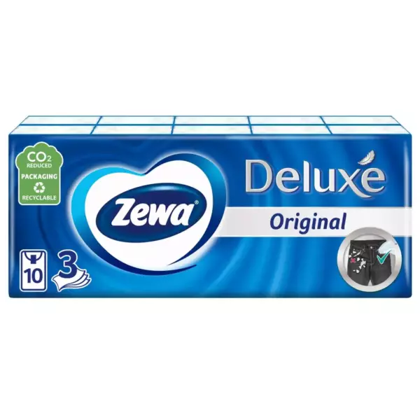 Zewa Deluxe 3 сл 10X10 (белые) уп