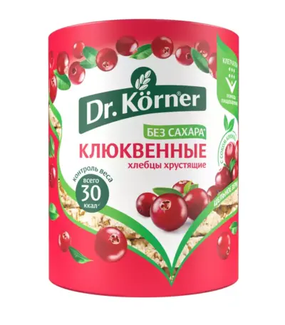 Хлебцы Злаковый коктейль «DR.KORNER» клюквенный 100г /20шт/