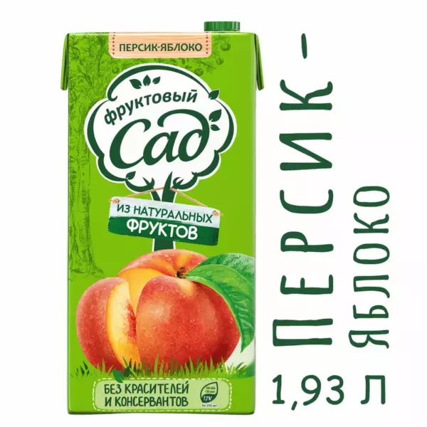 Сок»Фрукт.сад»Персик-яблоко 0,95л