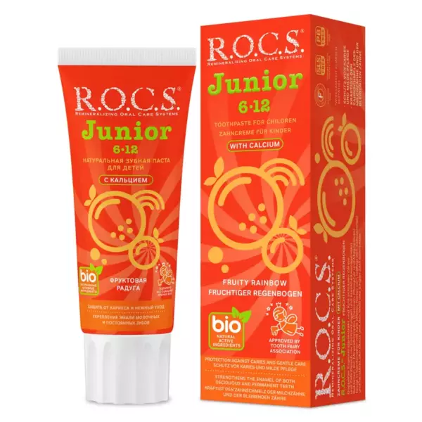 З/паст»ROCS Junior Фруктовая радуга»74 гр(6-12лет)