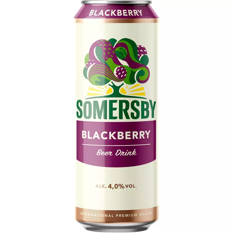 Напиток ароматизированный, изготовленный на основе пива Somersby Blackberry ж/б 0,43л Пастеризованны Напиток ароматизированный, изготовленный на основе пива Somersby Blackberry ж/б 0,43л Пастеризованны