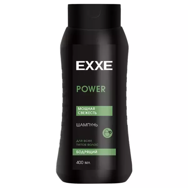 EXXE MEN Мужской шампунь «Бодрящий» POWER, 400 мл