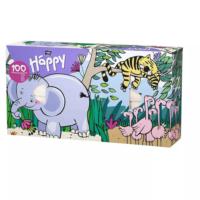 Платочки бумажные «Bella Baby Happy» универсальные, двухслойные 150 шт. микс 3 дизайна Платочки бумажные «Bella Baby Happy» универсальные, двухслойные 150 шт. микс 3 дизайна