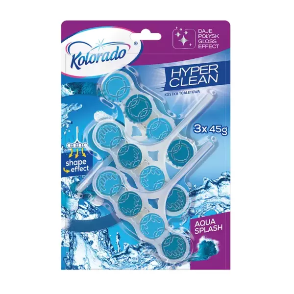 Туалетный блок Kolorado Hyper Clean ., Aqua Splash 45 г