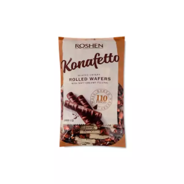 Ваф.трубочки глазир.Konafetto blanc 1кг/5пак