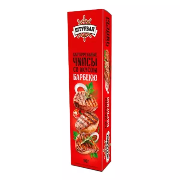 Картофельные пластинки Штурвал со вкусом Барбекю 50гр ) 1/25