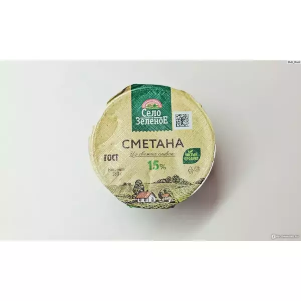 Сметана Село Лесное 15% 180г