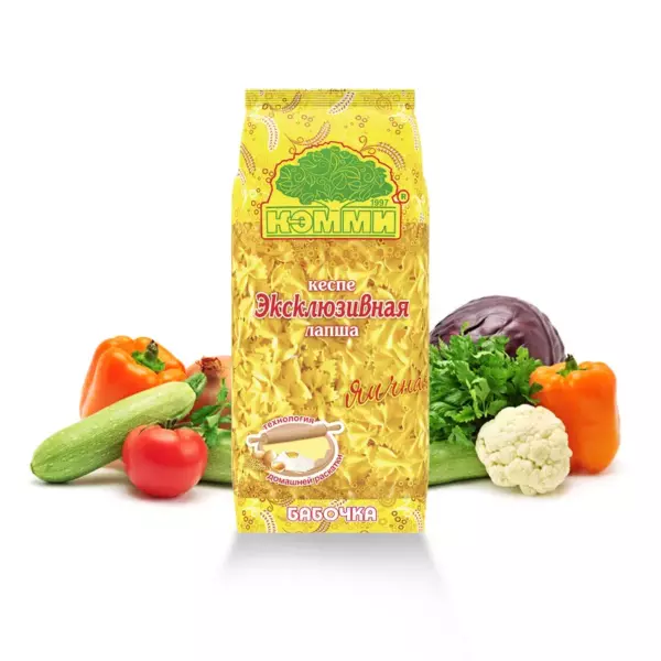 Лапша эксклюзивная яичная «Бабочка» 250гр/28