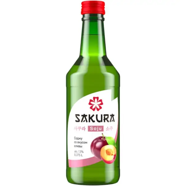 SAKURA  Soju со вкусом сливы 13% 0.375л